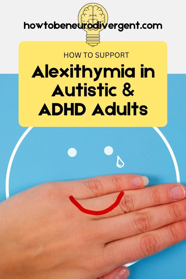 Pinterest Pin Image: Alexithymia in Autistic and ADHD Adults and How to Support It.